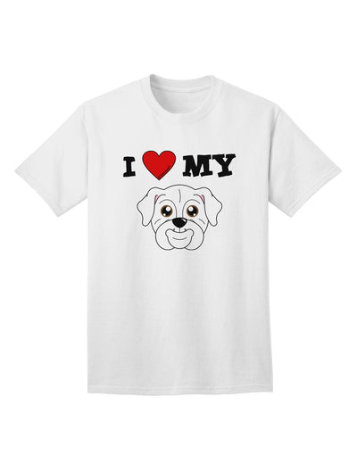 Adorable Bulldog-Themed White Adult T-Shirt by TooLoud - A Must-Have for Dog Lovers-Mens T-shirts-TooLoud-White-Small-Davson Sales