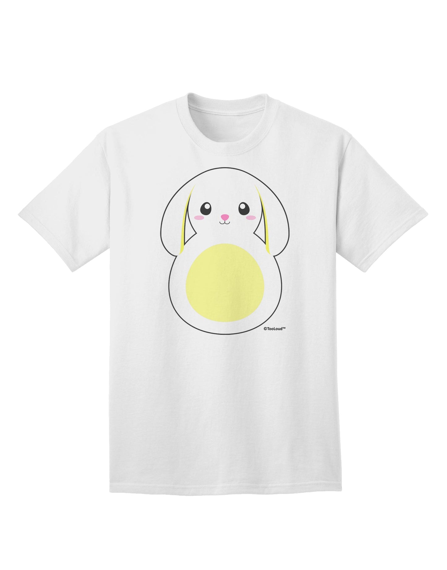 Adorable Bunny with Delightful Floppy Ears - Vibrant Yellow Adult T-Shirt by TooLoud-Mens T-shirts-TooLoud-White-Small-Davson Sales