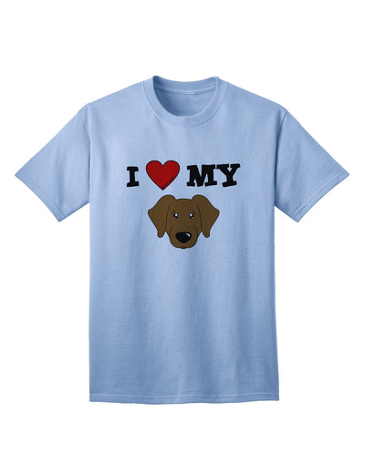 Adorable Chocolate Labrador Retriever Dog Adult T-Shirt - A Must-Have for Dog Lovers-Mens T-shirts-TooLoud-Light-Blue-Small-Davson Sales