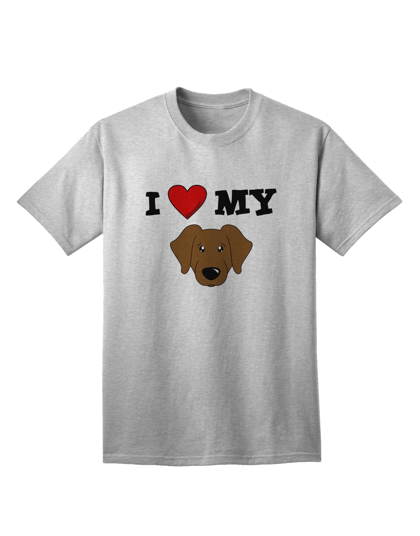 Adorable Chocolate Labrador Retriever Dog Adult T-Shirt - A Must-Have for Dog Lovers-Mens T-shirts-TooLoud-AshGray-Small-Davson Sales