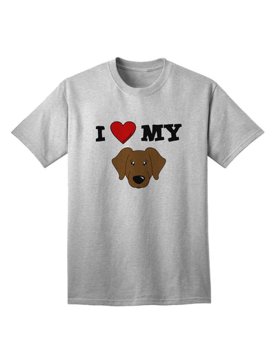 Adorable Chocolate Labrador Retriever Dog Adult T-Shirt - A Must-Have for Dog Lovers-Mens T-shirts-TooLoud-AshGray-Small-Davson Sales