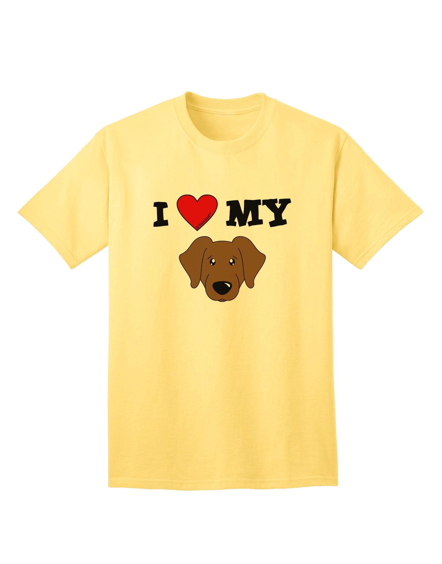 Adorable Chocolate Labrador Retriever Dog Adult T-Shirt - A Must-Have for Dog Lovers-Mens T-shirts-TooLoud-Yellow-Small-Davson Sales