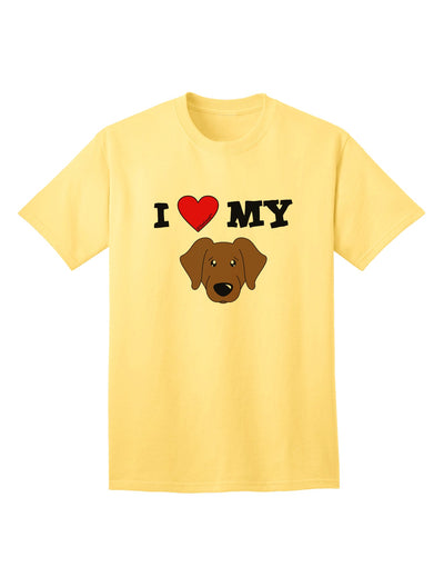 Adorable Chocolate Labrador Retriever Dog Adult T-Shirt - A Must-Have for Dog Lovers-Mens T-shirts-TooLoud-Yellow-Small-Davson Sales
