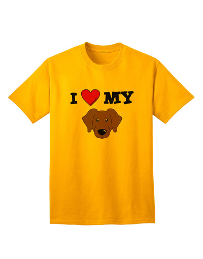 Adorable Chocolate Labrador Retriever Dog Adult T-Shirt - A Must-Have for Dog Lovers-Mens T-shirts-TooLoud-Gold-Small-Davson Sales