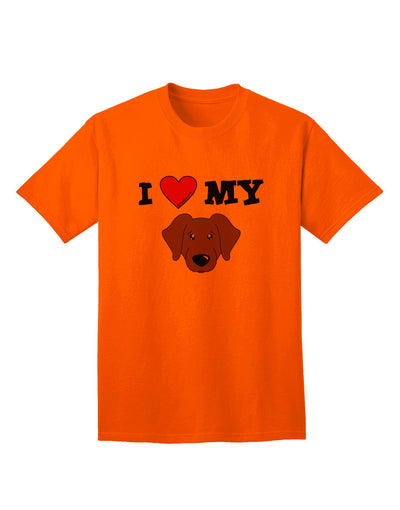 Adorable Chocolate Labrador Retriever Dog Adult T-Shirt - A Must-Have for Dog Lovers-Mens T-shirts-TooLoud-Orange-Small-Davson Sales