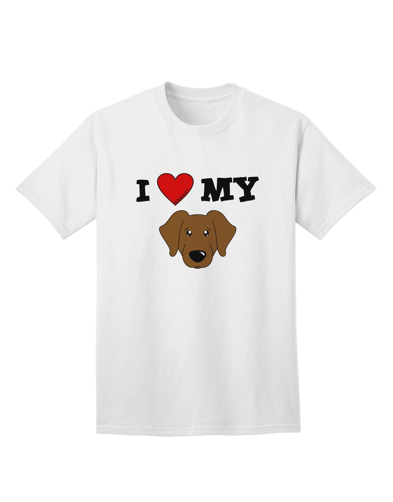 Adorable Chocolate Labrador Retriever Dog Adult T-Shirt - A Must-Have for Dog Lovers-Mens T-shirts-TooLoud-White-Small-Davson Sales