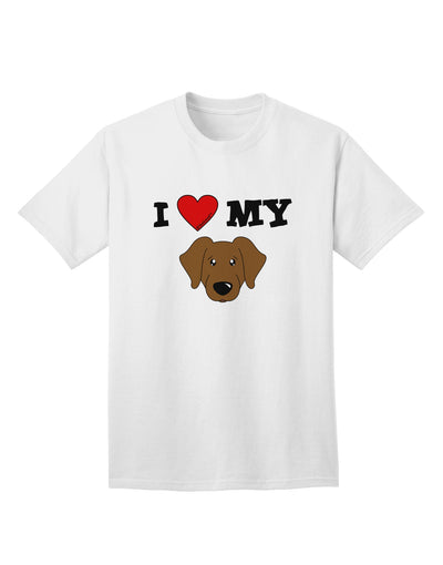 Adorable Chocolate Labrador Retriever Dog Adult T-Shirt - A Must-Have for Dog Lovers-Mens T-shirts-TooLoud-White-Small-Davson Sales