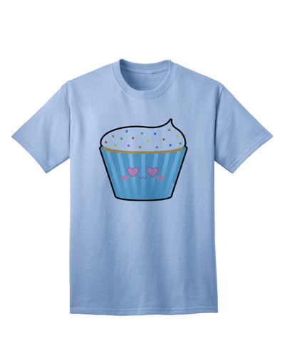 Adorable Cupcake with Sprinkles - Heart Eyes Adult T-Shirt by TooLoud-Mens T-shirts-TooLoud-Light-Blue-Small-Davson Sales