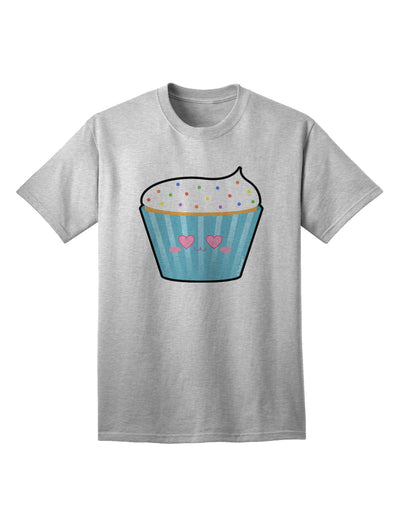 Adorable Cupcake with Sprinkles - Heart Eyes Adult T-Shirt by TooLoud-Mens T-shirts-TooLoud-AshGray-Small-Davson Sales
