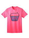Adorable Cupcake with Sprinkles - Heart Eyes Adult T-Shirt by TooLoud-Mens T-shirts-TooLoud-Neon-Pink-Small-Davson Sales