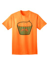 Adorable Cupcake with Sprinkles - Heart Eyes Adult T-Shirt by TooLoud-Mens T-shirts-TooLoud-Neon-Orange-Small-Davson Sales