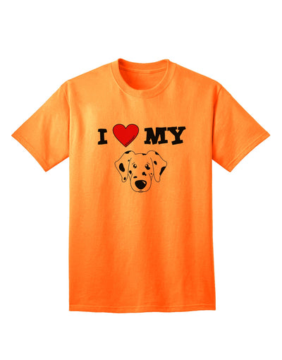 Adorable Dalmatian Dog Adult T-Shirt - A Must-Have for Dog Lovers, by TooLoud-Mens T-shirts-TooLoud-Neon-Orange-Small-Davson Sales