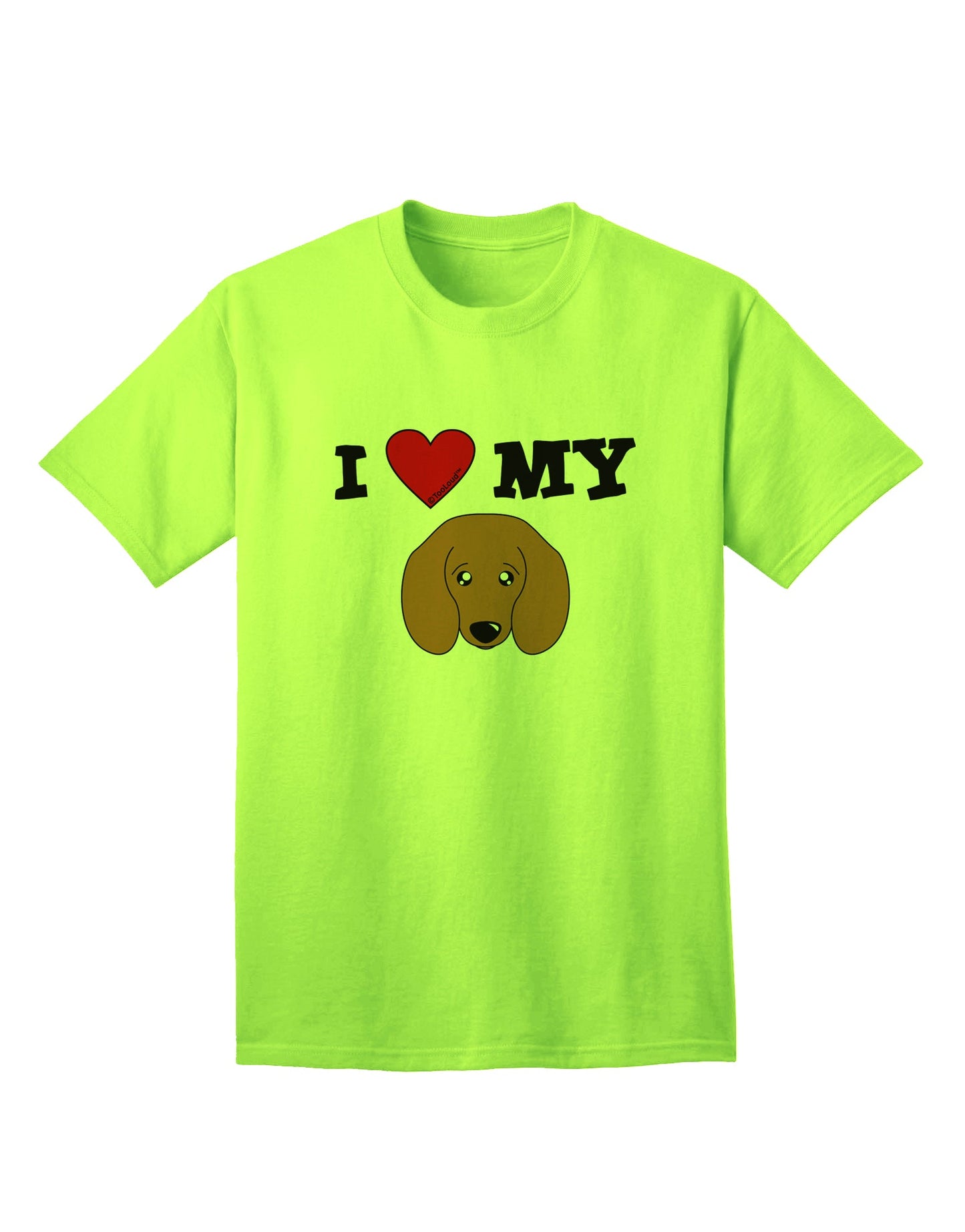 Adorable Doxie Dachshund Dog Adult T-Shirt by TooLoud - A Must-Have for Dog Lovers-Mens T-shirts-TooLoud-Neon-Green-Small-Davson Sales
