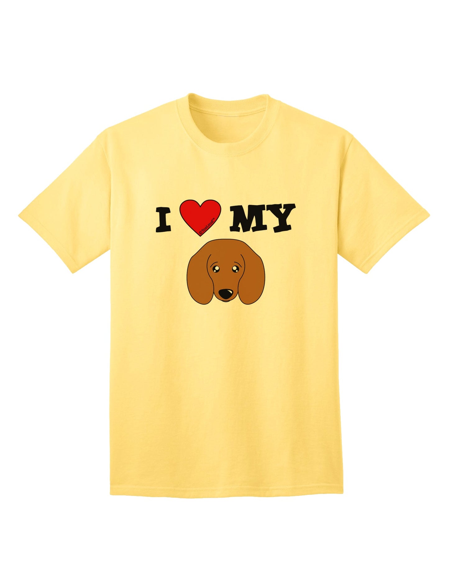 Adorable Doxie Dachshund Dog Adult T-Shirt by TooLoud - A Must-Have for Dog Lovers-Mens T-shirts-TooLoud-Yellow-Small-Davson Sales