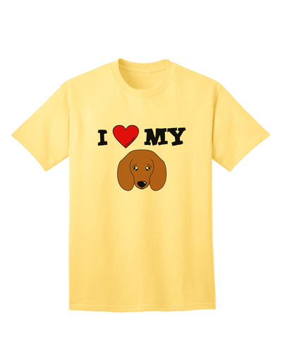 Adorable Doxie Dachshund Dog Adult T-Shirt by TooLoud - A Must-Have for Dog Lovers-Mens T-shirts-TooLoud-Yellow-Small-Davson Sales