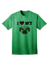 Adorable Fawn Adult T-Shirt featuring a Cute Pug Dog - A Must-Have for Dog Lovers-Mens T-shirts-TooLoud-Kelly-Green-Small-Davson Sales