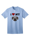 Adorable Fawn Adult T-Shirt featuring a Cute Pug Dog - A Must-Have for Dog Lovers-Mens T-shirts-TooLoud-Light-Blue-Small-Davson Sales
