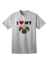 Adorable Fawn Adult T-Shirt featuring a Cute Pug Dog - A Must-Have for Dog Lovers-Mens T-shirts-TooLoud-AshGray-Small-Davson Sales