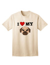 Adorable Fawn Adult T-Shirt featuring a Cute Pug Dog - A Must-Have for Dog Lovers-Mens T-shirts-TooLoud-Natural-Small-Davson Sales