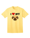 Adorable Fawn Adult T-Shirt featuring a Cute Pug Dog - A Must-Have for Dog Lovers-Mens T-shirts-TooLoud-Yellow-Small-Davson Sales