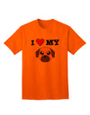 Adorable Fawn Adult T-Shirt featuring a Cute Pug Dog - A Must-Have for Dog Lovers-Mens T-shirts-TooLoud-Orange-Small-Davson Sales