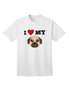 Adorable Fawn Adult T-Shirt featuring a Cute Pug Dog - A Must-Have for Dog Lovers-Mens T-shirts-TooLoud-White-Small-Davson Sales