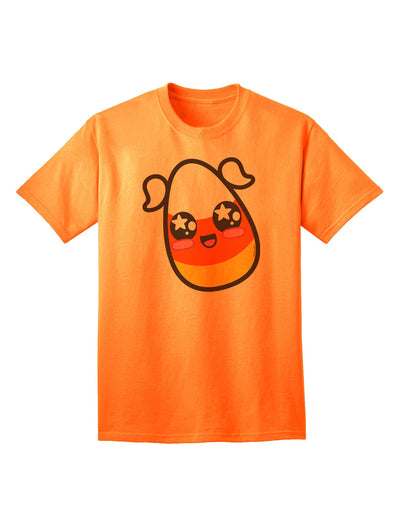 Adorable Girl's Candy Corn Family Halloween - Adult T-Shirt Collection-Mens T-shirts-TooLoud-Neon-Orange-Small-Davson Sales