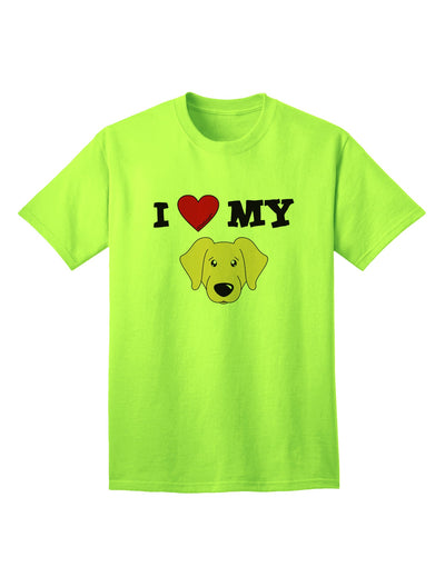 Adorable Golden Retriever Dog Adult T-Shirt - A Must-Have for Dog Lovers, by TooLoud-Mens T-shirts-TooLoud-Neon-Green-Small-Davson Sales