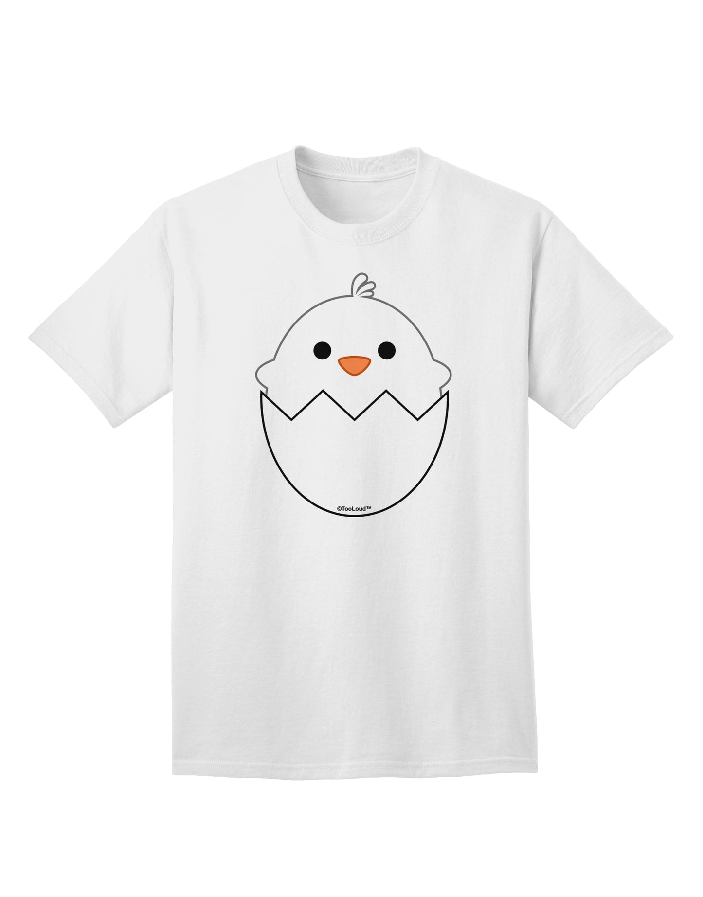 Adorable Hatching Chick - White Adult T-Shirt by TooLoud-Mens T-shirts-TooLoud-White-Small-Davson Sales
