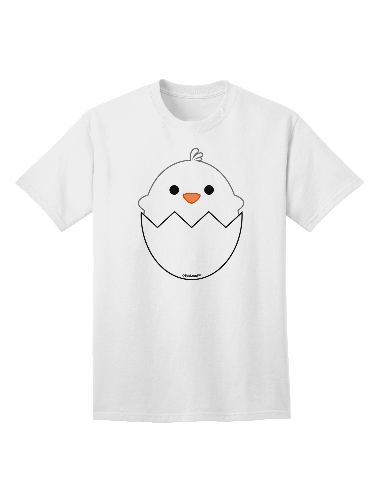 Adorable Hatching Chick - White Adult T-Shirt by TooLoud-Mens T-shirts-TooLoud-White-Small-Davson Sales
