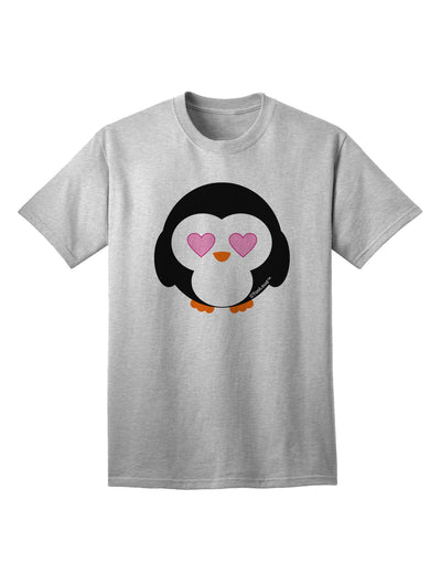 Adorable Penguin - Heart Eyes Adult T-Shirt by TooLoud-Mens T-shirts-TooLoud-AshGray-Small-Davson Sales