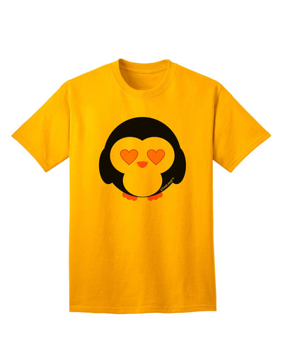 Adorable Penguin - Heart Eyes Adult T-Shirt by TooLoud-Mens T-shirts-TooLoud-Gold-Small-Davson Sales