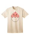 Adorable Pink Adult T-Shirt featuring a Charming Hatching Chick by TooLoud-Mens T-shirts-TooLoud-Natural-Small-Davson Sales