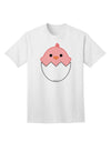 Adorable Pink Adult T-Shirt featuring a Charming Hatching Chick by TooLoud-Mens T-shirts-TooLoud-White-Small-Davson Sales