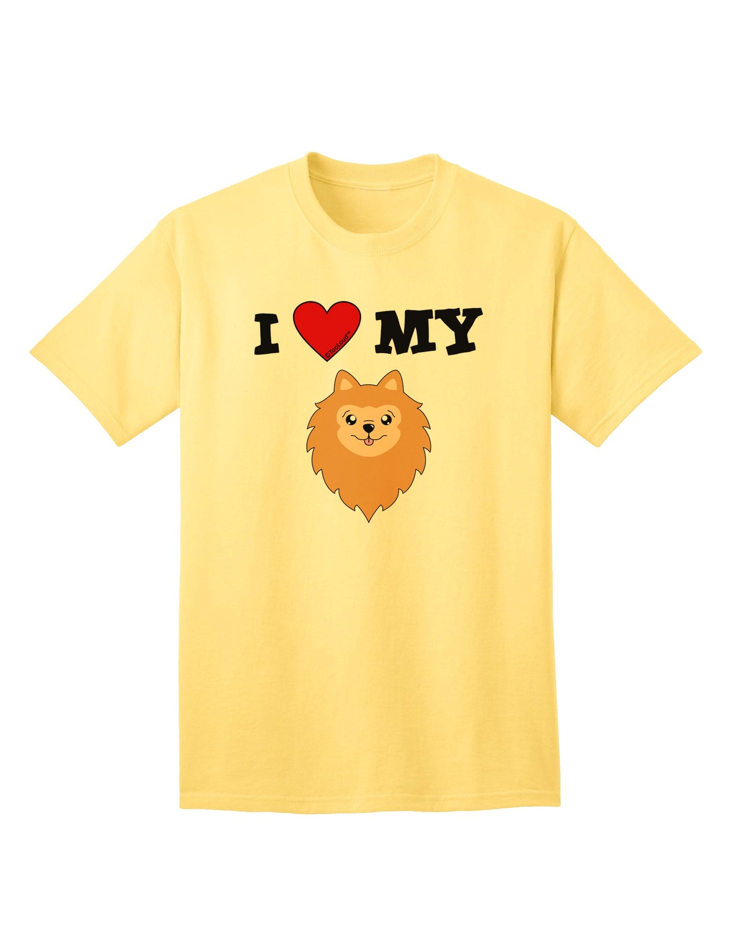 Adorable Pomeranian Dog Adult T-Shirt - A Must-Have for Dog Lovers-Mens T-shirts-TooLoud-Yellow-Small-Davson Sales