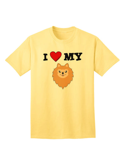 Adorable Pomeranian Dog Adult T-Shirt - A Must-Have for Dog Lovers-Mens T-shirts-TooLoud-Yellow-Small-Davson Sales