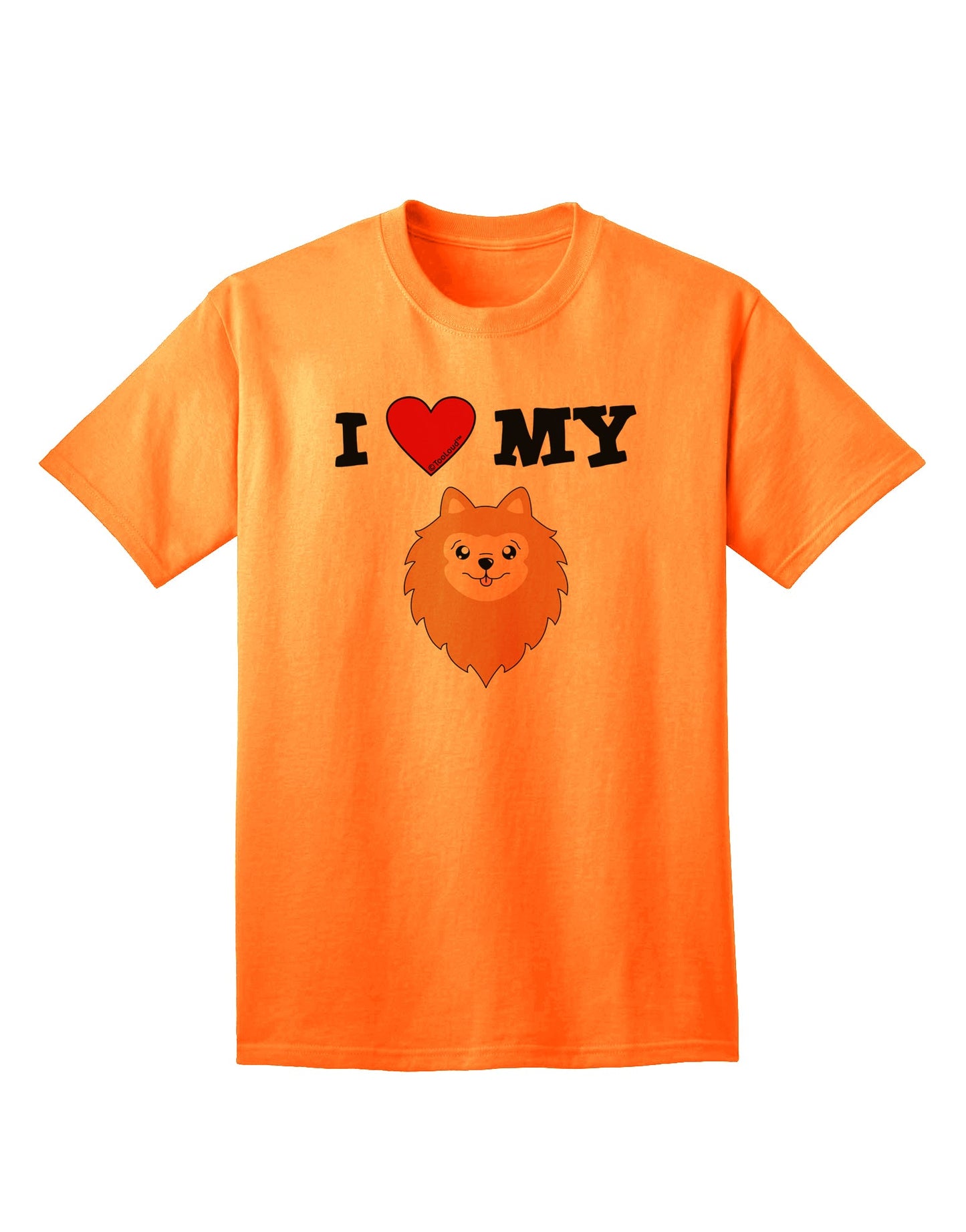 Adorable Pomeranian Dog Adult T-Shirt - A Must-Have for Dog Lovers-Mens T-shirts-TooLoud-Neon-Orange-Small-Davson Sales