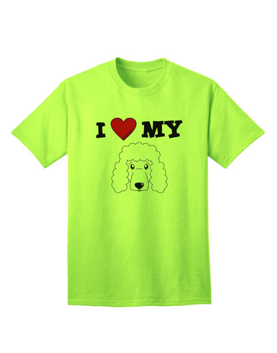 Adorable Poodle Dog White Adult T-Shirt - A Must-Have for Poodle Lovers-Mens T-shirts-TooLoud-Neon-Green-Small-Davson Sales