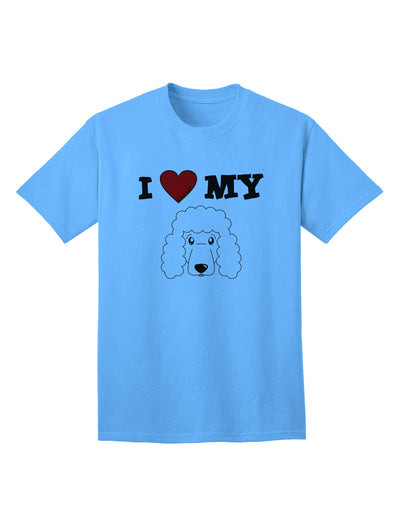 Adorable Poodle Dog White Adult T-Shirt - A Must-Have for Poodle Lovers-Mens T-shirts-TooLoud-Aquatic-Blue-Small-Davson Sales