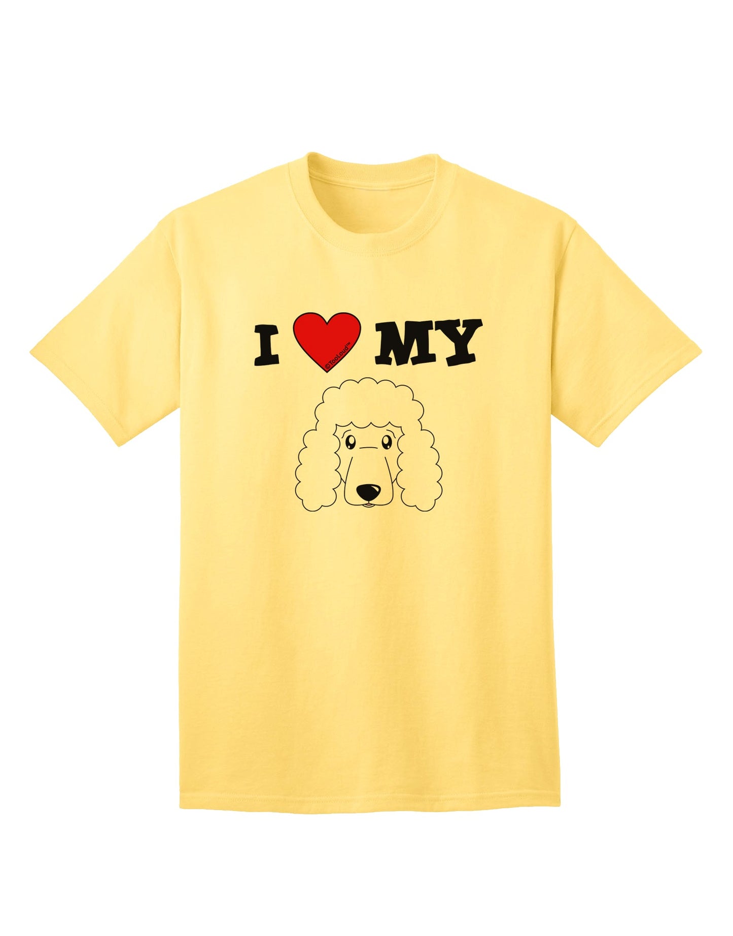 Adorable Poodle Dog White Adult T-Shirt - A Must-Have for Poodle Lovers-Mens T-shirts-TooLoud-Yellow-Small-Davson Sales