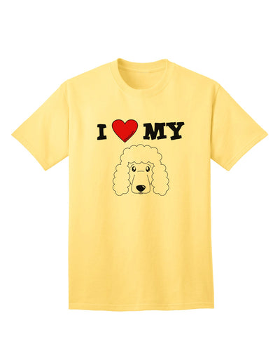 Adorable Poodle Dog White Adult T-Shirt - A Must-Have for Poodle Lovers-Mens T-shirts-TooLoud-Yellow-Small-Davson Sales