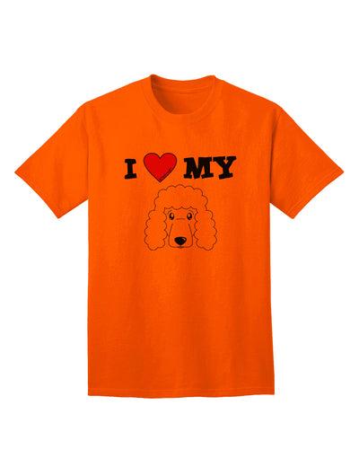 Adorable Poodle Dog White Adult T-Shirt - A Must-Have for Poodle Lovers-Mens T-shirts-TooLoud-Orange-Small-Davson Sales