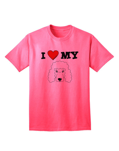 Adorable Poodle Dog White Adult T-Shirt - A Must-Have for Poodle Lovers-Mens T-shirts-TooLoud-Neon-Pink-Small-Davson Sales