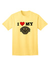 Adorable Pug Dog Design - Stylish Black Adult T-Shirt by TooLoud-Mens T-shirts-TooLoud-Yellow-Small-Davson Sales