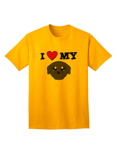 Adorable Pug Dog Design - Stylish Black Adult T-Shirt by TooLoud-Mens T-shirts-TooLoud-Gold-Small-Davson Sales