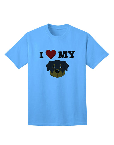 Adorable Rottweiler Dog Adult T-Shirt by TooLoud - A Must-Have for Dog Lovers-Mens T-shirts-TooLoud-Aquatic-Blue-Small-Davson Sales