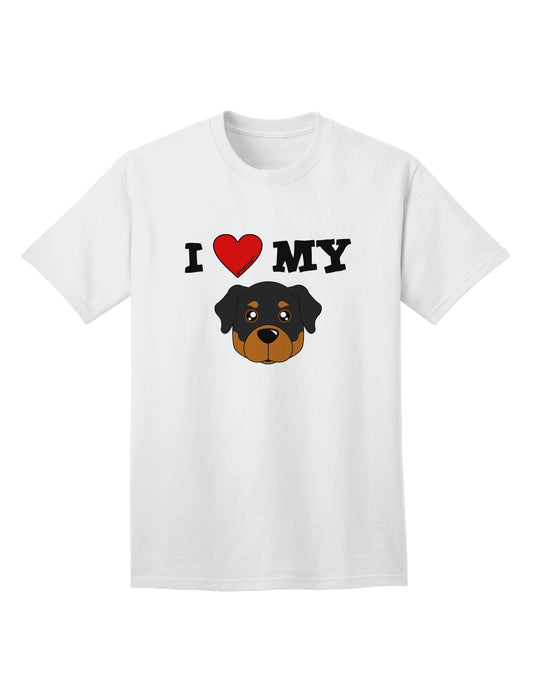 Adorable Rottweiler Dog Adult T-Shirt by TooLoud - A Must-Have for Dog Lovers-Mens T-shirts-TooLoud-White-Small-Davson Sales