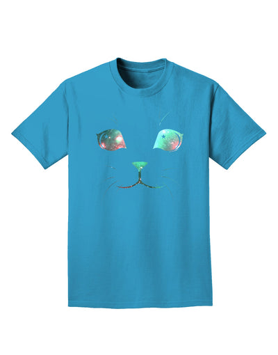 Adorable Space Cat Adult Dark T-Shirt-Mens T-Shirt-TooLoud-Turquoise-Small-Davson Sales