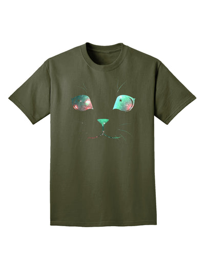 Adorable Space Cat Adult Dark T-Shirt-Mens T-Shirt-TooLoud-Military-Green-Small-Davson Sales