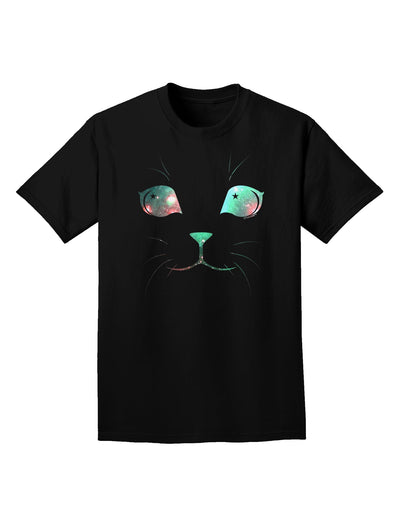 Adorable Space Cat Adult Dark T-Shirt-Mens T-Shirt-TooLoud-Black-Small-Davson Sales